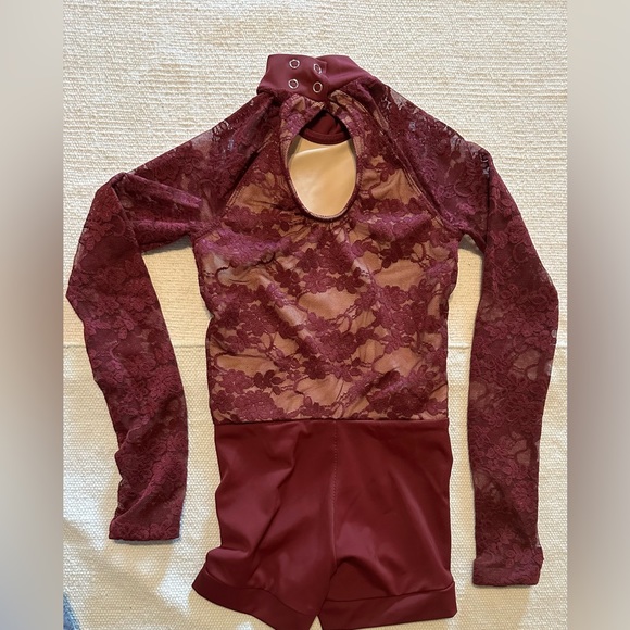 Weissman Maroon Unitard - Picture 2 of 4